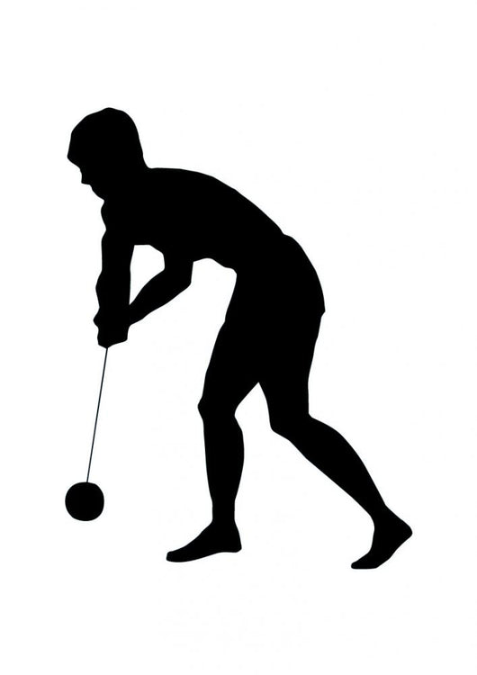 Hammer Throwing Silhouette Wall Decal