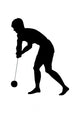 Hammer Throwing Silhouette Wall Decal