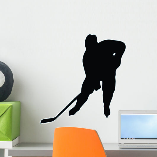 Ice Hockey Silhouette Wall Decal
