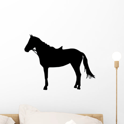 Facing Left Bridled Horse Wall Decal