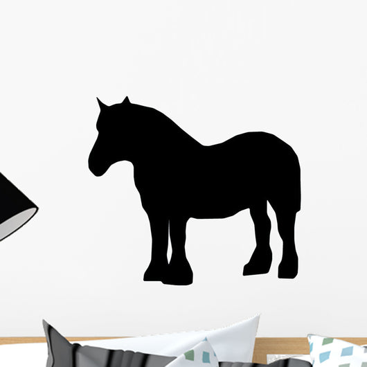 Black Clydesdale Horse Wall Decal