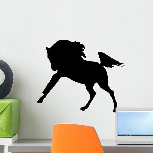 Excited Horse Silhouette Wall Decal