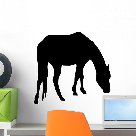 Calmly Grazing Horse Silhouette Wall Decal
