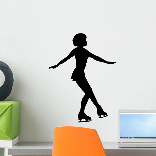 Ice Skating Silhouette Wall Decal