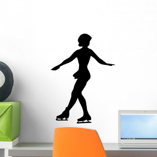 Ice Skating Silhouette Wall Decal