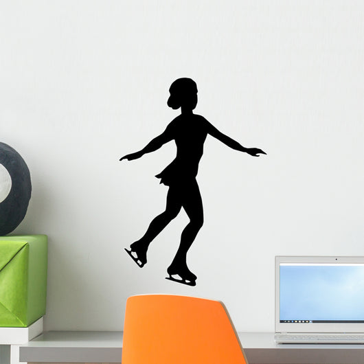 Ice Skating Silhouette Wall Decal