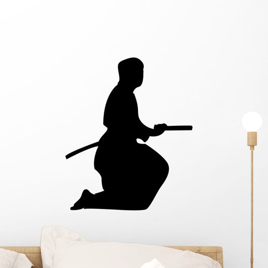 Meditating Samurai Ninja Wall Decal