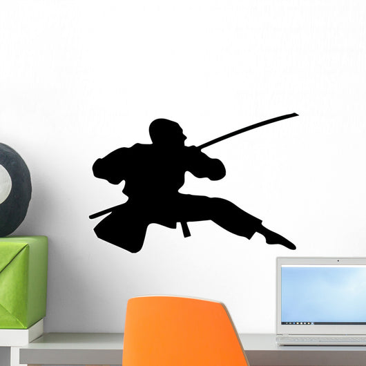 Action Ninja Silhouette Wall Decal