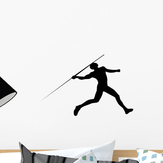 Javelin Thrower Silhouette Wall Decal