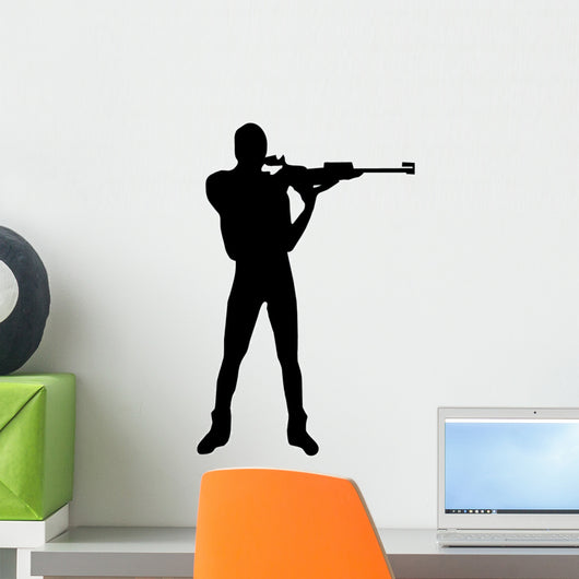 Air Soft Rifle Silhouette Wall Decal