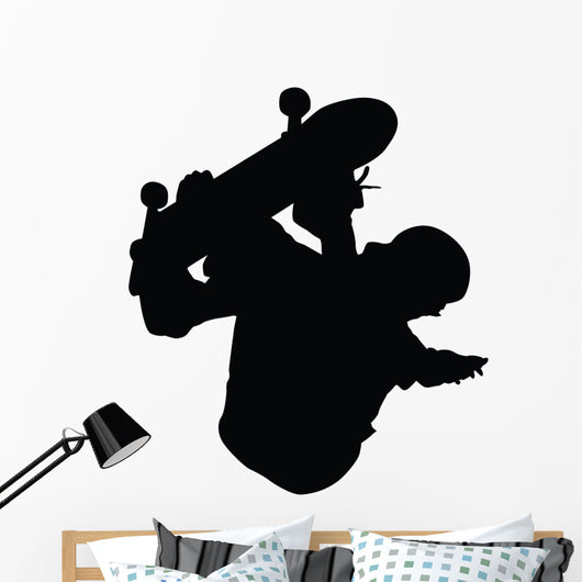 Skateboarding Silhouette Wall Decal