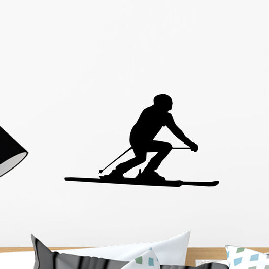 Skiing Silhouette Wall Decal