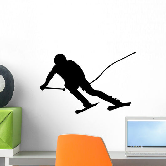 Skiing Silhouette Wall Decal