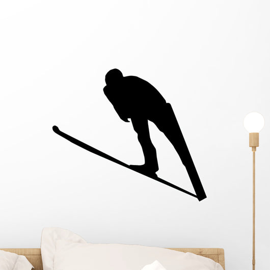 Skiing Silhouette Wall Decal