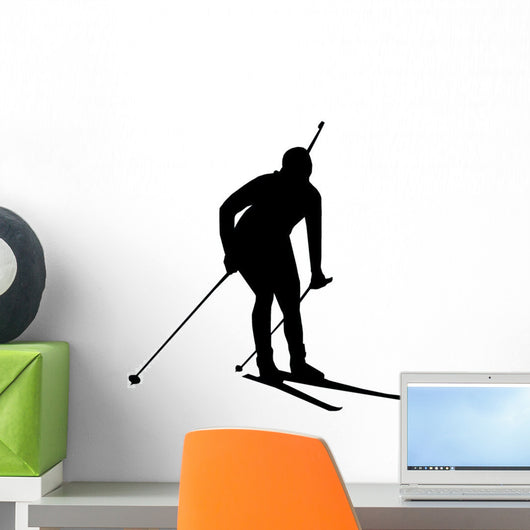 Skiing Silhouette Wall Decal