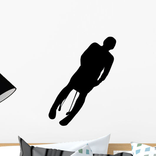 Skiing Silhouette Wall Decal