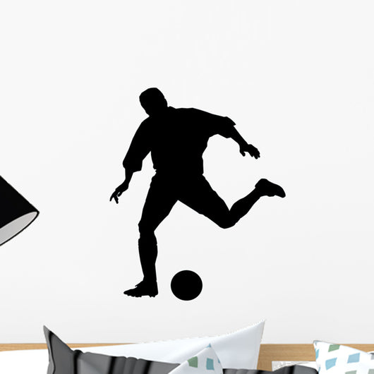 Big Kick Soccer Silhouette Wall Decal