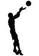 Volley Ball Silhouette Wall Decal