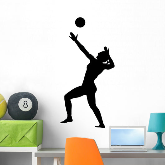 Volley Ball Silhouette Wall Decal