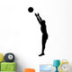 Volley Ball Silhouette Wall Decal