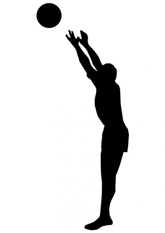 Volley Ball Silhouette Wall Decal