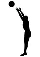 Volley Ball Silhouette Wall Decal
