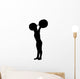 Weight Lifting Silhouette Wall Decal