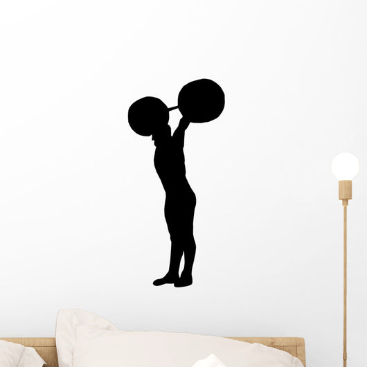 Weight Lifting Silhouette Wall Decal