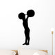 Weight Lifting Silhouette Wall Decal