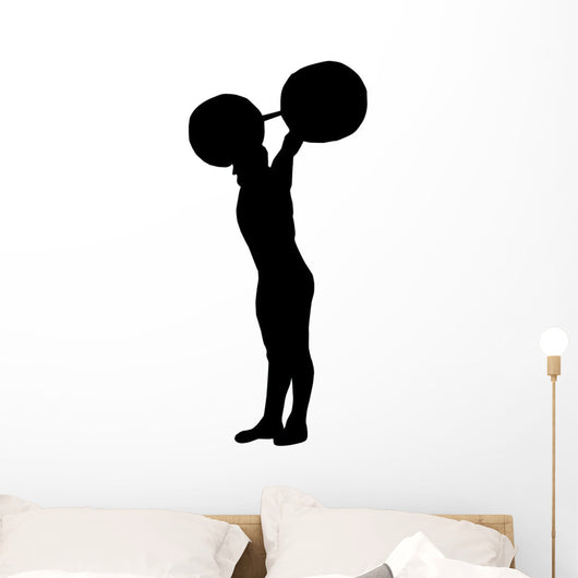 Weight Lifting Silhouette Wall Decal