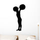 Weight Lifting Silhouette Wall Decal