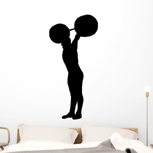 Weight Lifting Silhouette Wall Decal