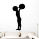 Weight Lifting Silhouette Wall Decal