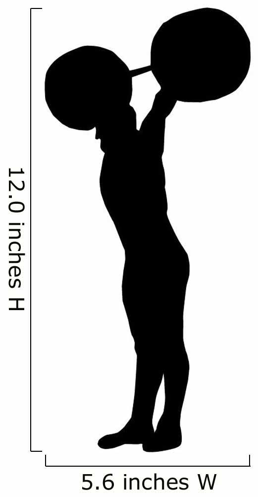 Weight Lifting Silhouette Wall Decal