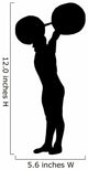 Weight Lifting Silhouette Wall Decal