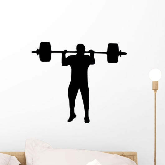 Weight Lifting Silhouette Wall Decal