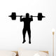 Weight Lifting Silhouette Wall Decal