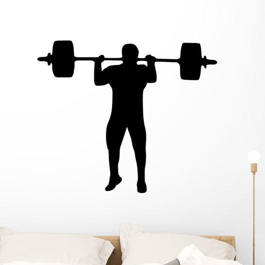 Weight Lifting Silhouette Wall Decal
