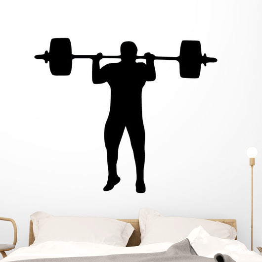 Weight Lifting Silhouette Wall Decal