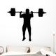 Weight Lifting Silhouette Wall Decal
