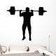 Weight Lifting Silhouette Wall Decal