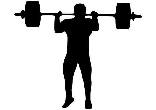 Weight Lifting Silhouette Wall Decal