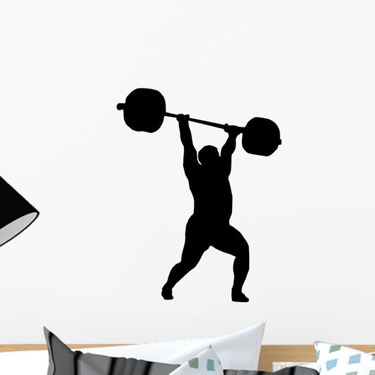 Weight Lifting Silhouette Wall Decal