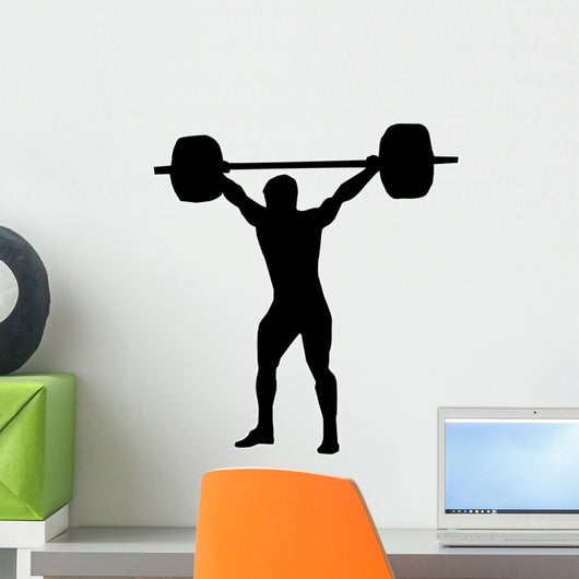 Weight Lifting Silhouette Wall Decal