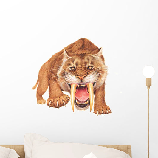 Smilodon Growling Wall Decal