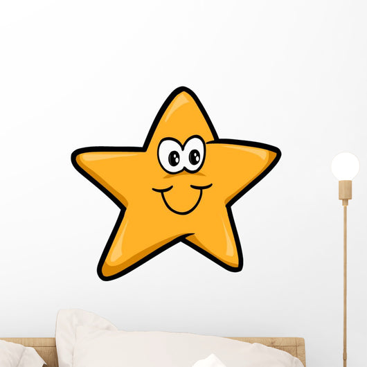 Cute Little Yellow Starfish Wall Decal