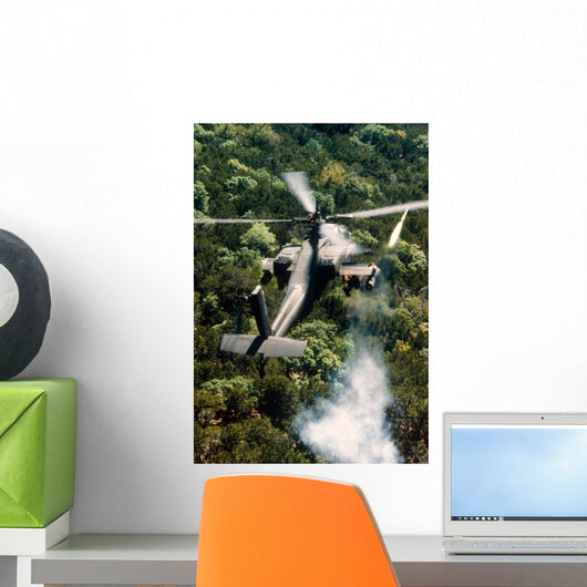 Apache Helicopter Firing Wall Decal