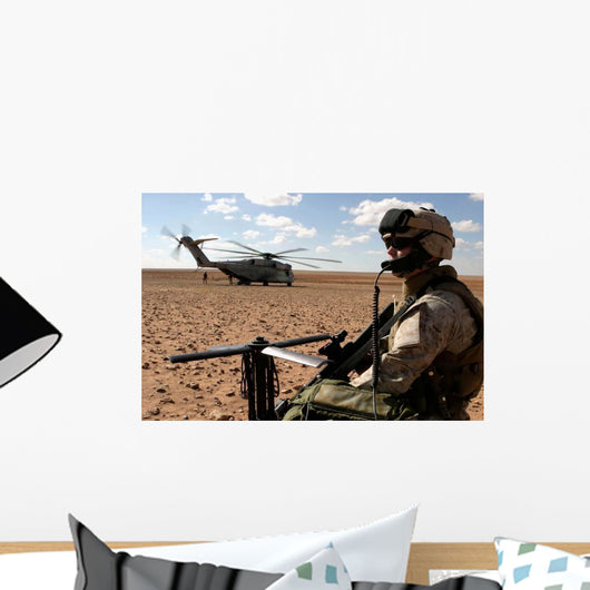 Marine Assembles Radio Antenna Wall Decal