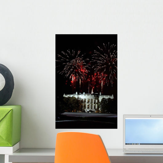 Fireworks Explode over White Wall Decal