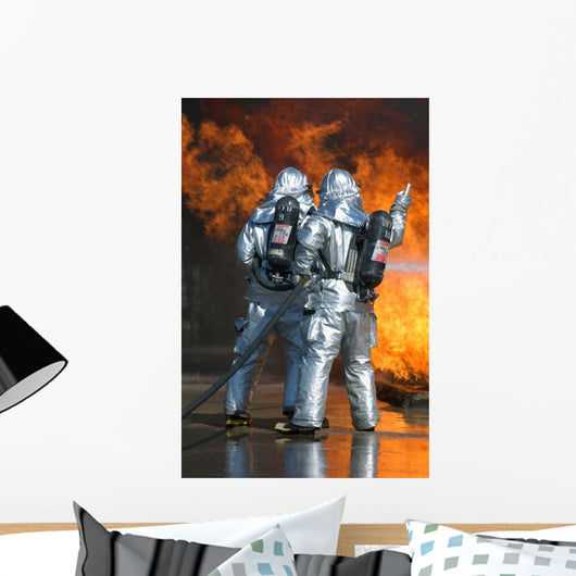 Firefighter Fights Fire during Wall Decal